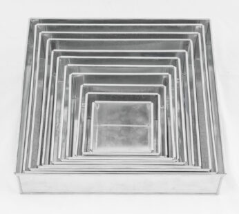 Set of 11 Tier Square Multilayer Birthday Wedding Anniversary Cake Tins / Pans / Mould by Falcon / Pans / Mould by Falcon