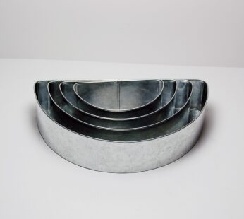 Set of 4 Tier Half Moon Multilayer Birthday Wedding Anniversary Cake Tins / Pans / Mould by Falcon 3″ Deep