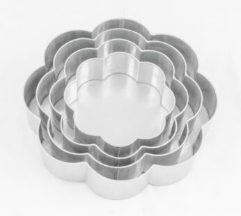 Set of 4 Tier Petal Multilayer Birthday Wedding Anniversary Cake Tins / Pans / Mould by Falcon 3″ Deep