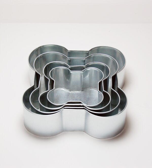 Set of 4 Tier Square Petal Multilayer Birthday Wedding Anniversary Cake Tins / Pans / Mould by Falcon 3" Deep