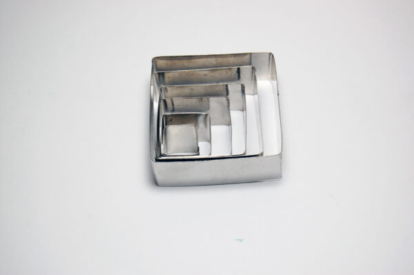 Sets of 6 Square Shape Cookie Cutter - 1" Deep