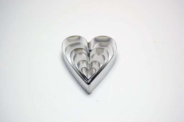 Sets of 6 Heart Shape Cookie Cutter - 1" Deep