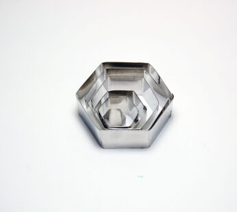 Sets of 6 Hexagon Shape Cookie Cutter – 1″ Deep