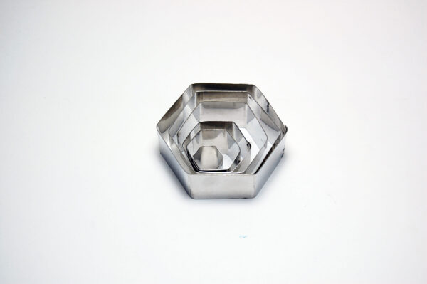 Sets of 6 Hexagon Shape Cookie Cutter - 1" Deep