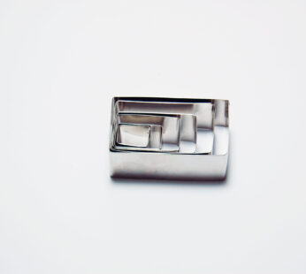 Sets of 6 Rectangle Shape Cookie Cutter – 1″ Deep