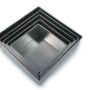 Set of 5 Tier Square Multilayer Birthday Wedding Anniversary Cake Tins / Pans / Mould by Falcon
