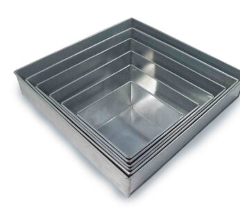 Set of 6 Tier Square Multilayer Birthday Wedding Anniversary Cake Tins / Pans / Mould by Falcon