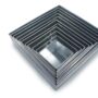 Set of 11 Tier Square Multilayer Birthday Wedding Anniversary Cake Tins / Pans / Mould by Falcon
