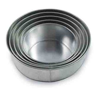 Set of 5 Tier Round Multilayer Birthday Wedding Anniversary Cake Tins / Pans / Mould by Falcon