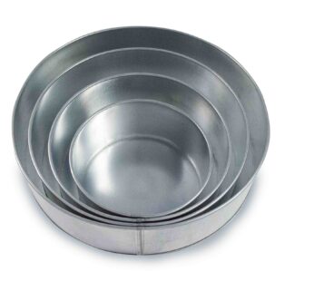 Set of 4 Tier Round Multilayer Birthday Wedding Anniversary Cake Tins / Pans / Mould by Falcon 5″ Deep