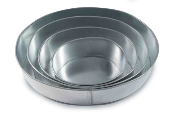 Set of 4 Tier Oval Multilayer Birthday Wedding Anniversary Cake Tins / Pans / Mould by Falcon