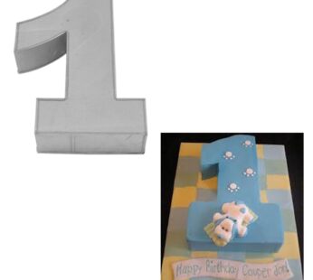 Small Number One Birthday Wedding Anniversary Cake Tins / Pans / Mould by Falcon 10″ x 8″ x 2.5″ Deep