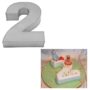 Large Number Two Birthday Wedding Anniversary Cake Tins / Pans / Mould by Falcon 14" x 10" x 3" Deep