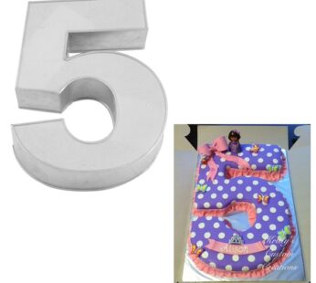 Small Number Five Birthday Wedding Anniversary Cake Tins / Pans / Mould by Falcon 10″ x 8″ x 2.5″ Deep