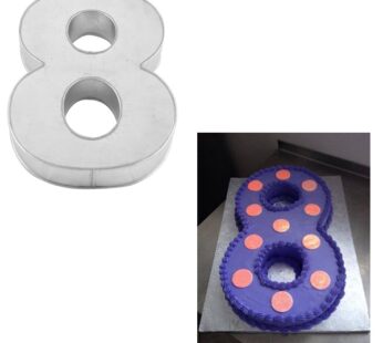 Small Number Eight Birthday Wedding Anniversary Cake Tins / Pans / Mould by Falcon 10″ x 8″ x 2.5″ Deep