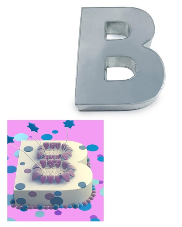 Small Alphabet "B" Birthday Wedding Anniversary Cake Tins / Pans / Mould by Falcon 10" x 8" x 2.5" Deep