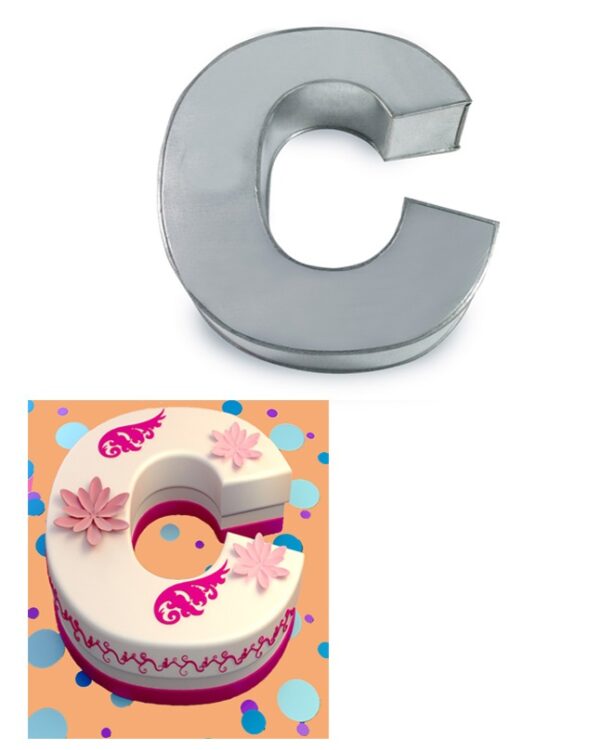 Large Alphabet "C" Birthday Wedding Anniversary Cake Tins / Pans / Mould by Falcon 14" x 10" x 3" Deep