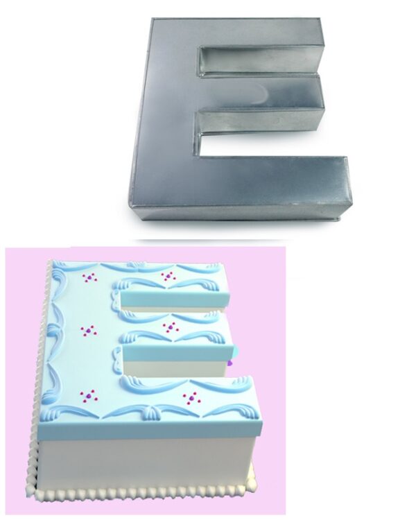 Large Alphabet "E" Birthday Wedding Anniversary Cake Tins / Pans / Mould by Falcon 14" x 10" x 3" Deep