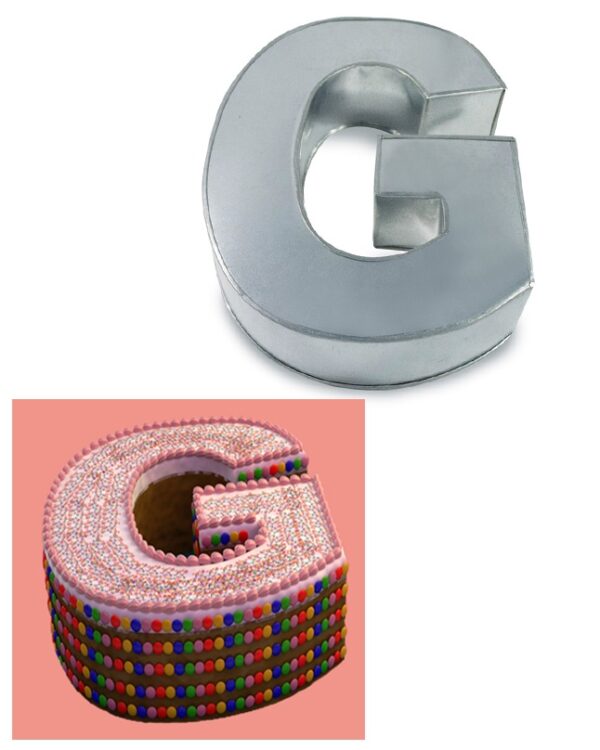 Small Alphabet "G" Birthday Wedding Anniversary Cake Tins / Pans / Mould by Falcon 10" x 8" x 2.5" Deep