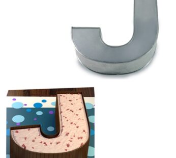 Small Alphabet “J” Birthday Wedding Anniversary Cake Tins / Pans / Mould by Falcon 10″ x 8″ x 2.5″ Deep