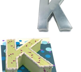 Small Alphabet “K” Birthday Wedding Anniversary Cake Tins / Pans / Mould by Falcon 10″ x 8″ x 2.5″ Deep