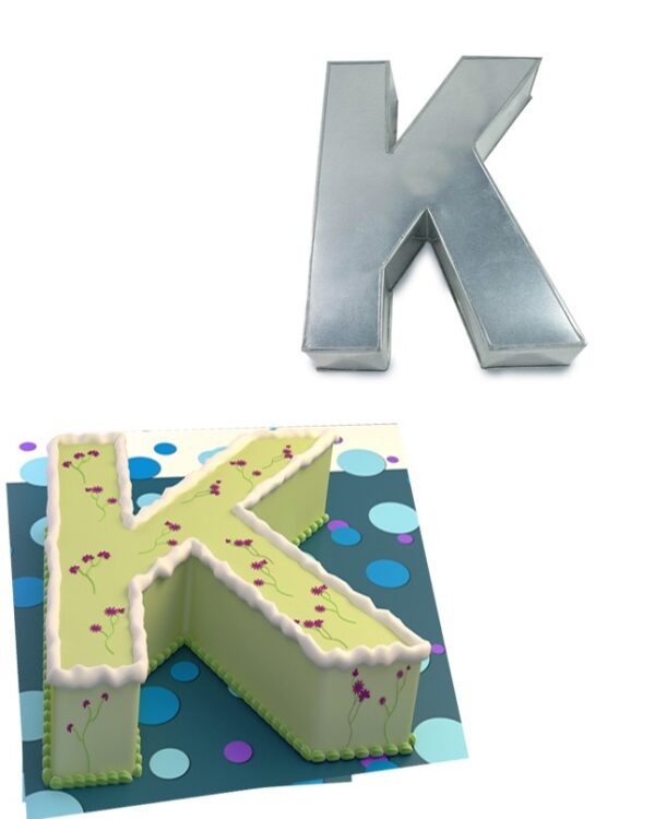 Small Alphabet "K" Birthday Wedding Anniversary Cake Tins / Pans / Mould by Falcon 10" x 8" x 2.5" Deep