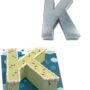 Small Alphabet "K" Birthday Wedding Anniversary Cake Tins / Pans / Mould by Falcon 10" x 8" x 2.5" Deep