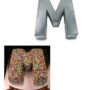 Large Alphabet "M" Birthday Wedding Anniversary Cake Tins / Pans / Mould by Falcon 14" x 10" x 3" Deep