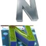 Large Alphabet "N" Birthday Wedding Anniversary Cake Tins / Pans / Mould by Falcon 14" x 10" x 3" Deep