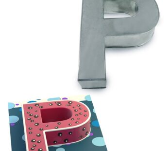 Small Alphabet “P” Birthday Wedding Anniversary Cake Tins / Pans / Mould by Falcon 10″ x 8″ x 2.5″ Deep