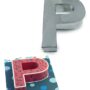 Small Alphabet "P" Birthday Wedding Anniversary Cake Tins / Pans / Mould by Falcon 10" x 8" x 2.5" Deep