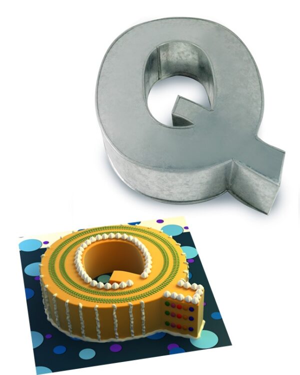 Large Alphabet "Q" Birthday Wedding Anniversary Cake Tins / Pans / Mould by Falcon 14" x 10" x 3" Deep