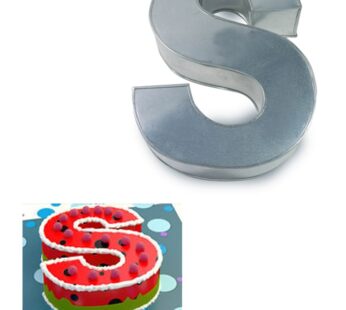 Small Alphabet “S” Birthday Wedding Anniversary Cake Tins / Pans / Mould by Falcon 10″ x 8″ x 2.5″ Deep