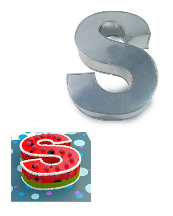 Large Alphabet "S" Birthday Wedding Anniversary Cake Tins / Pans / Mould by Falcon 14" x 10" x 3" Deep