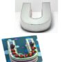 Large Alphabet "U" Birthday Wedding Anniversary Cake Tins / Pans / Mould by Falcon 14" x 10" x 3" Deep