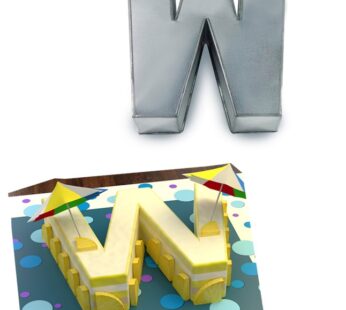 Small Alphabet “W” Birthday Wedding Anniversary Cake Tins / Pans / Mould by Falcon 10″ x 8″ x 2.5″ Deep