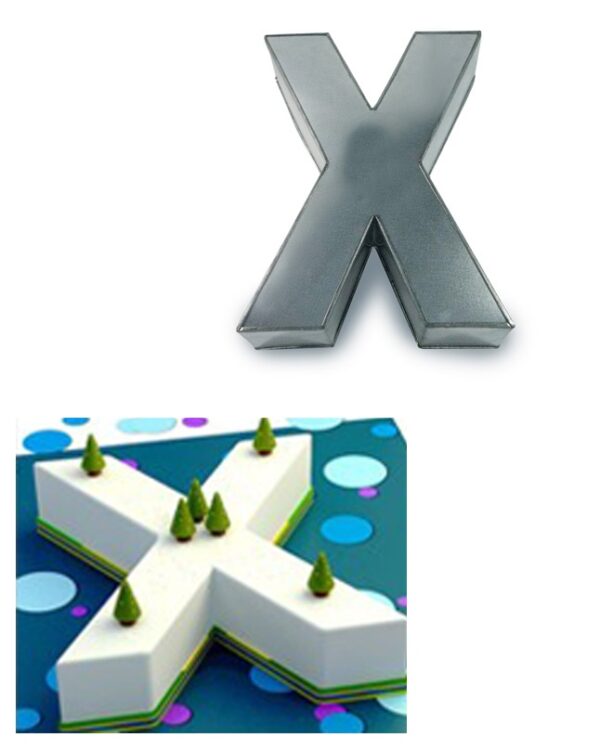 Small Alphabet "X" Birthday Wedding Anniversary Cake Tins / Pans / Mould by Falcon 10" x 8" x 2.5" Deep