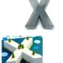 Large Alphabet "X" Birthday Wedding Anniversary Cake Tins / Pans / Mould by Falcon 14" x 10" x 3" Deep