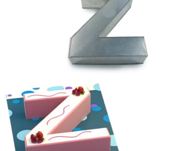 Small Alphabet “Z” Birthday Wedding Anniversary Cake Tins / Pans / Mould by Falcon 10″ x 8″ x 2.5″ Deep