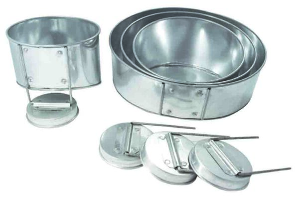 Set of 4 Tier Mini Topsy Turvy Round Multilayer Birthday Wedding Anniversary Cake Tins / Pans / Mould by Falcon