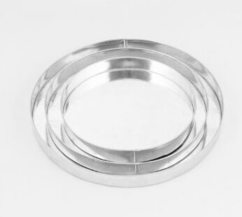 Sets of 3 Round Pizza Pans Size =  7″,9″,13″ (all 1.2″ Deep)