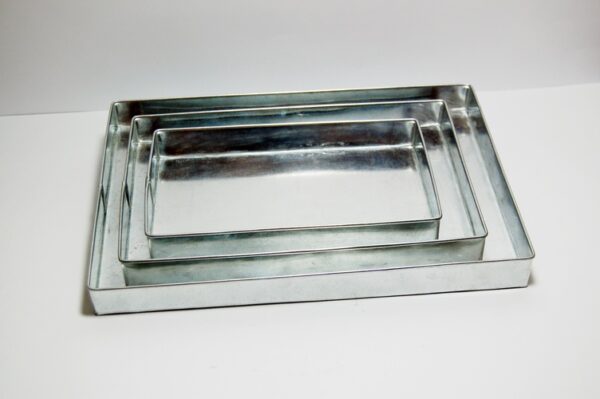 Sets of 3 Square Pizza Pans Size =  7",9",13" (all 1.2" Deep)
