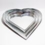 Sets of 3 Heart Pizza Pans Size =  7",9",13" (all 1.2" Deep)