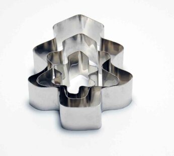 Sets of 3 Christmas Tree Shape Cookie Cutter – 1″ Deep
