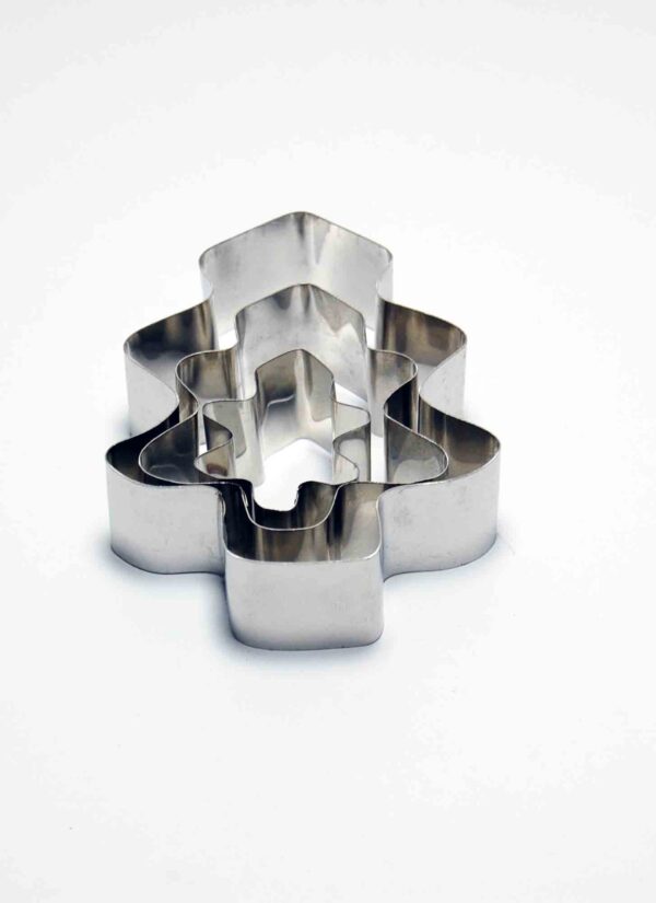 Sets of 3 Christmas Tree Shape Cookie Cutter - 1" Deep