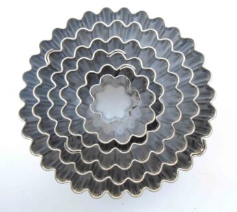 Sets of 6 Curly Round Shape Cookie Cutter – 1″ Deep