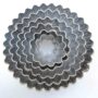 Sets of 6 Curly Round Shape Cookie Cutter - 1" Deep
