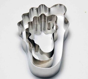 Sets of 3 Foot Shape Cookie Cutter – 1″ Deep