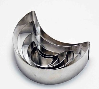 Sets of 6 Half Moon Shape Cookie Cutter – 1″ Deep