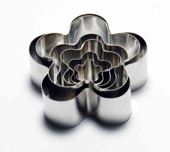 Sets of 6 Petal Flower Shape Cookie Cutter – 1″ Deep